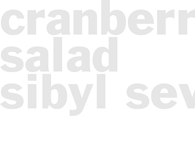 Cranberry Salad-Sibyl Sevy