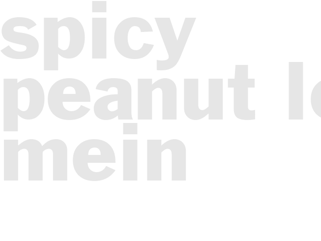 Spicy Peanut Lo Mein